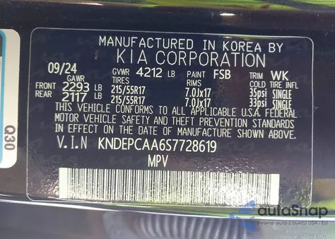 2025 Kia Seltos Lx из США, поврежденный, VIN KNDEPCAA6S7728619